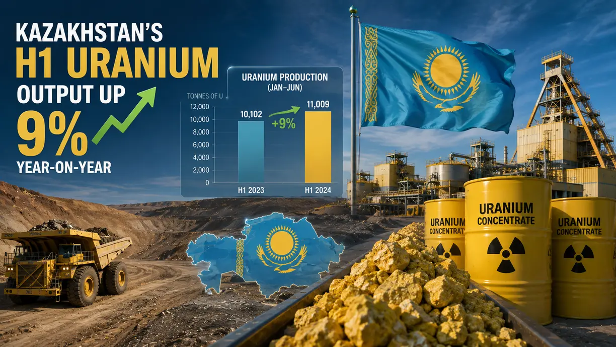 Kazakhstan’s H1 uranium output up 9% year-on-year teaser image