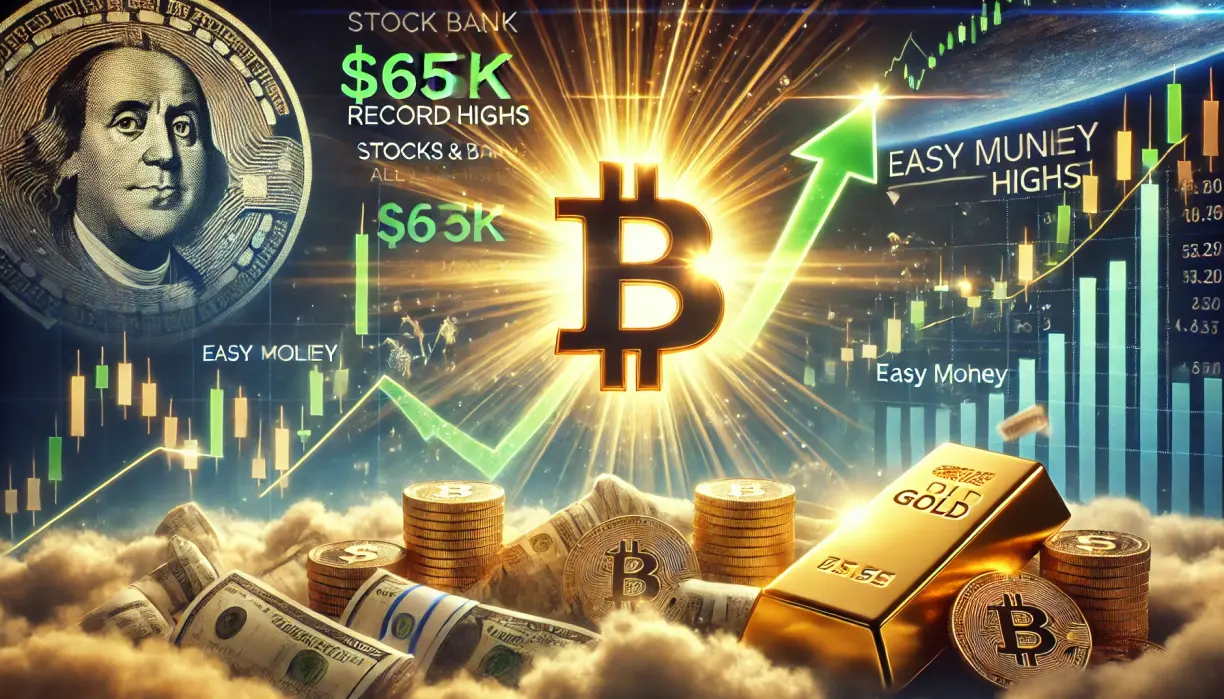 Bitcoin breaks above $65k, stocks and gold record fresh ATHs as easy money policies juice markets teaser image