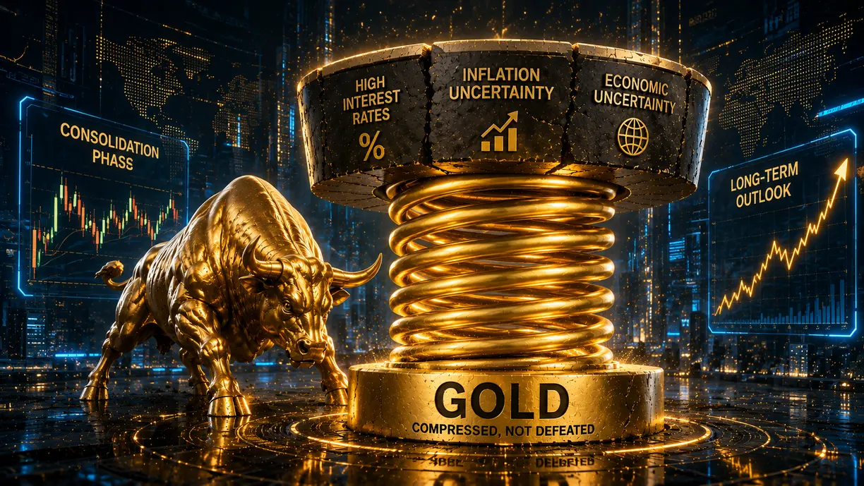 Gold is still stuck in a holding pattern, but the bullish long-term case remains intact, says Tanglewood's Bruce teaser image