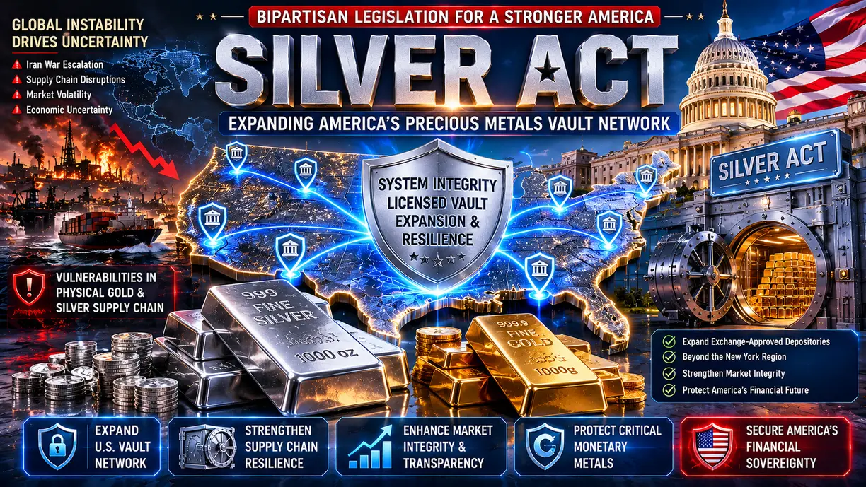 U.S. Senators introduce bipartisan SILVER Act to expand precious metals vault network teaser image