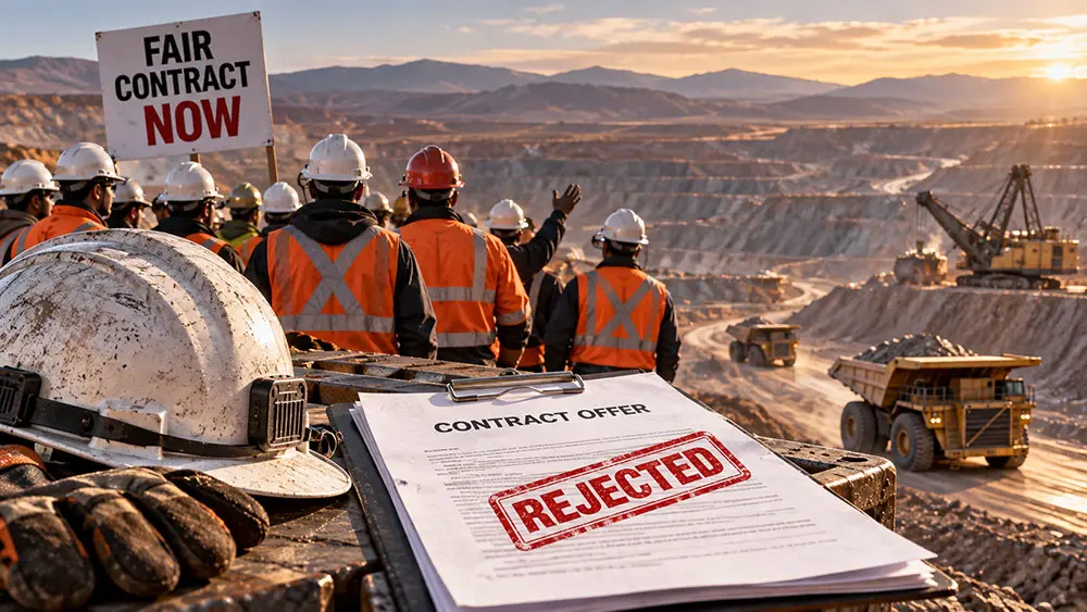 BHP Escondida mine supervisors’ union urges rejection of contract offer, strike looms teaser image
