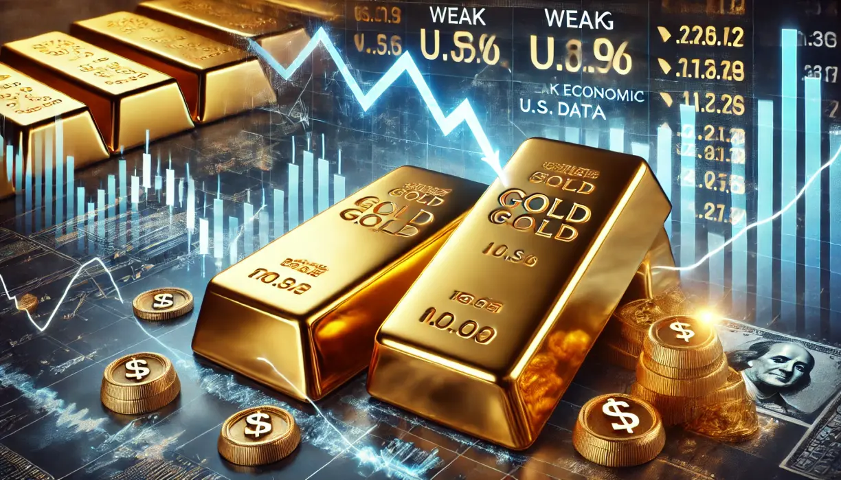 Gold off daily highs but holding gains amid weak U.S. data, downdraft in U.S. equities teaser image