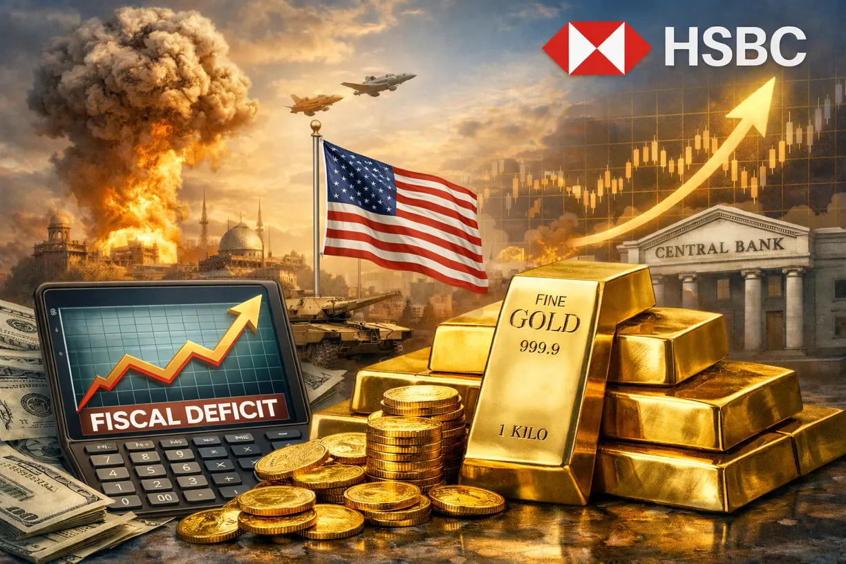 Fiscal risks and stagflation fears will support gold prices even without Fed rate cuts – HSBC teaser image