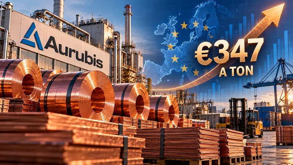 Aurubis raises 2027 European copper premium to record $347 a ton, sources say teaser image