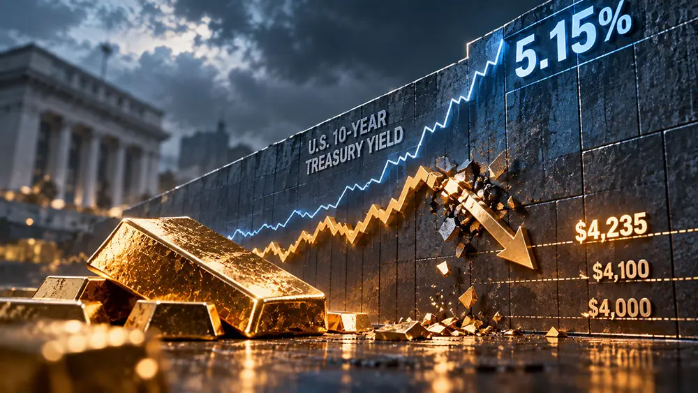 Gold will continue to feel the pain as 10-year bond yields hit 5.15% - Forex.com’s Razaqzada teaser image