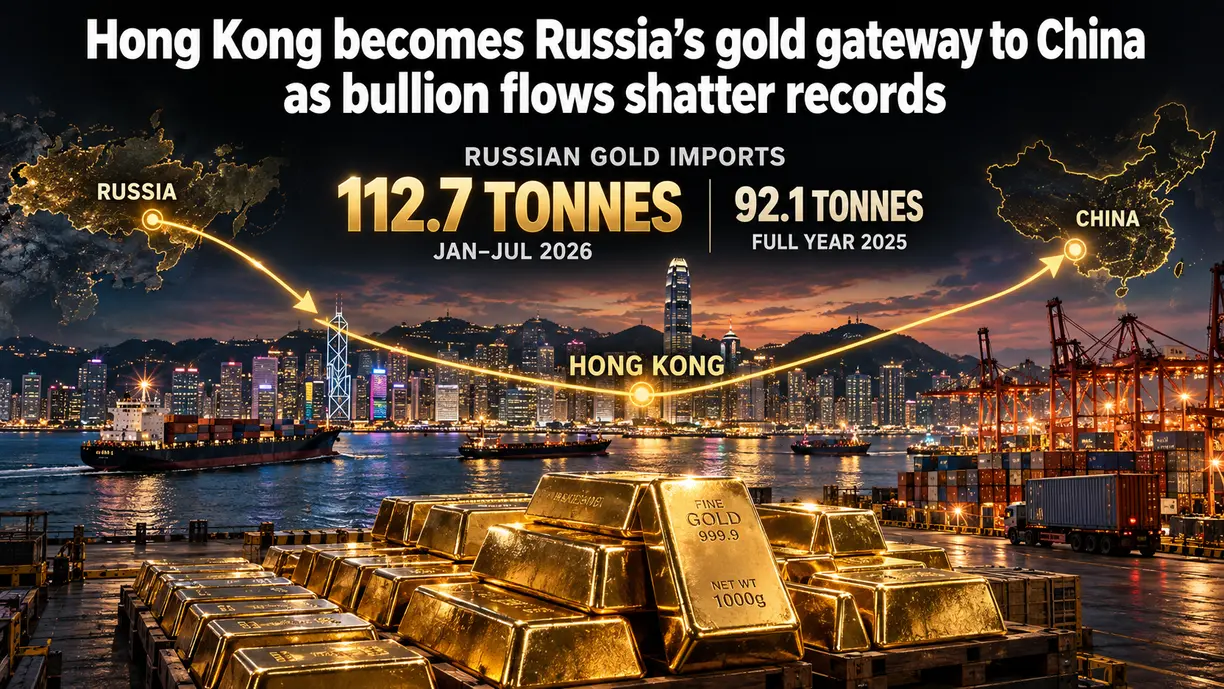 Hong Kong becomes Russia’s gold gateway to China as bullion flows shatter records teaser image