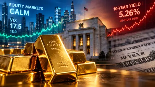 Calm stock markets today could help gold price hold support despite surging bond yields – MarketVector’s Yang teaser image