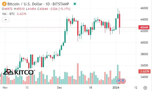 Bitcoin January 3 daily chart alert—Bulls may be tired now teaser image