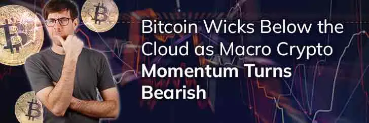 Bitcoin wicks below the cloud as macro crypto momentum turns bearish teaser image