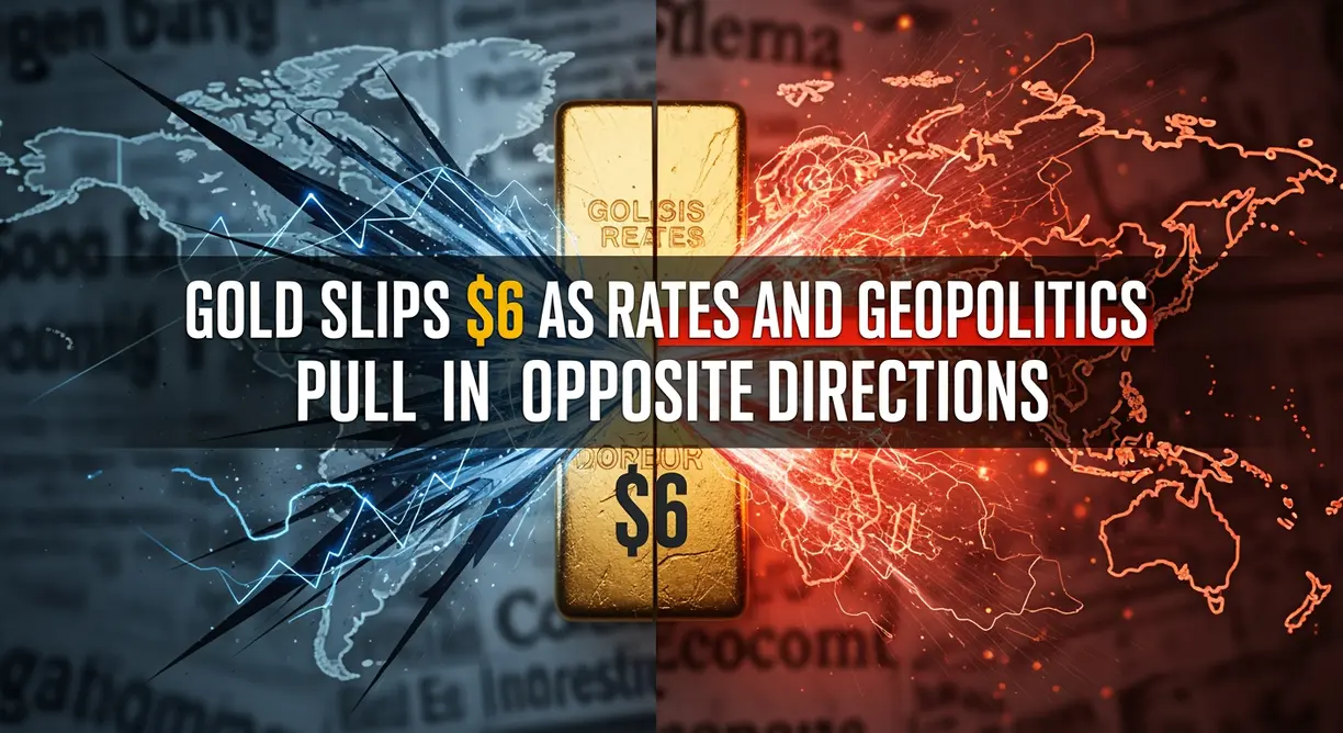 Gold Slips $6 as Rates and Geopolitics Pull in Opposite Directions teaser image