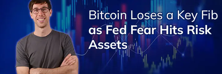 Bitcoin loses a key Fib as Fed fear hits risk assets teaser image