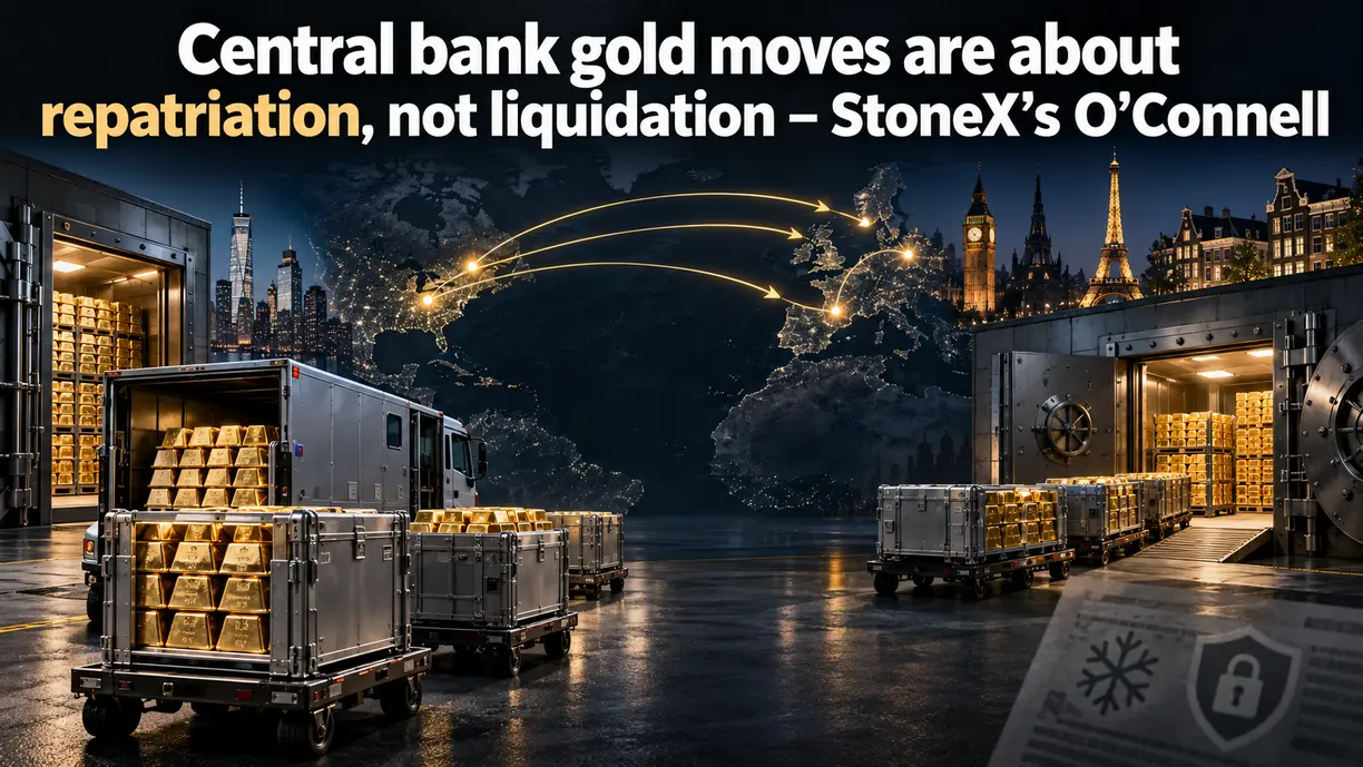 Central bank gold moves are about repatriation, not liquidation – StoneX’s O’Connell teaser image
