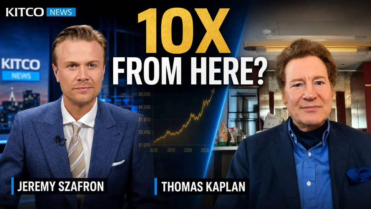 Gold price headed 10 times higher, and that is "inevitable," Thomas Kaplan says teaser image