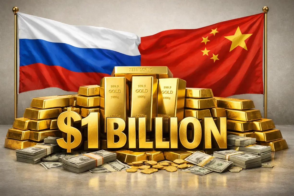 Largest bilateral gold trade in history? China buys nearly $1 billion in bullion from Russia in November alone teaser image
