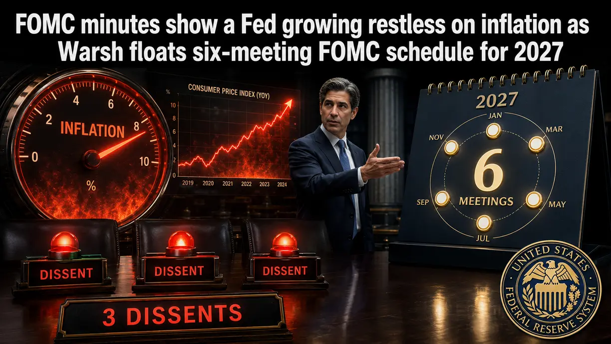 FOMC minutes show a Fed growing restless on inflation as Warsh floats six-meeting FOMC schedule for 2027 teaser image
