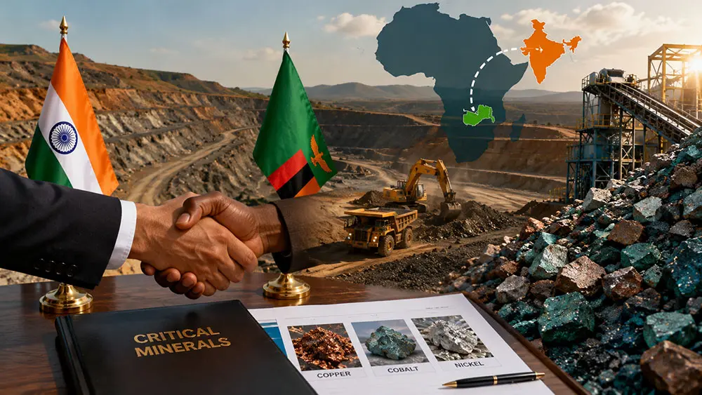 India revives talks with Zambia to invest in critical minerals, sources say teaser image