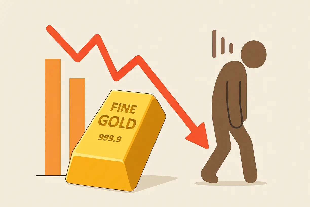 Gold sells off after -911k U.S. employment revision is worst on record teaser image