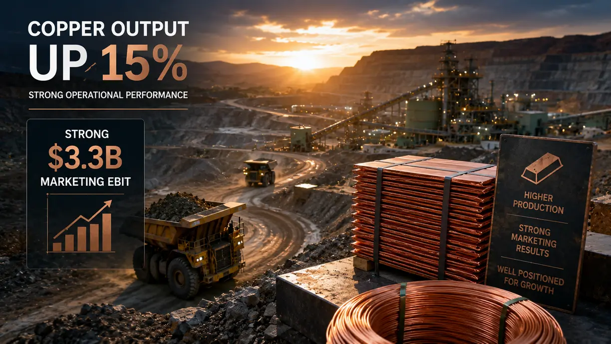 Glencore’s copper output up 15%, sees strong $3.3B marketing EBIT teaser image