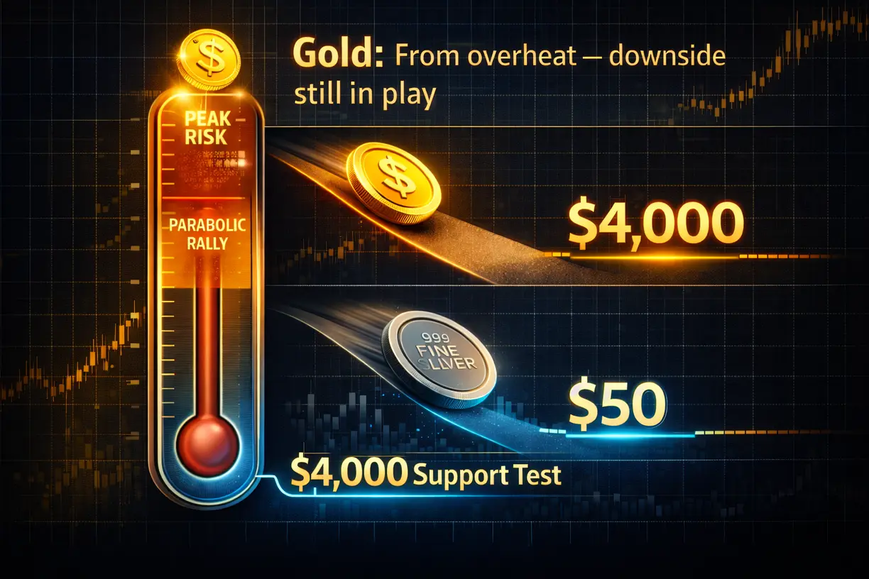 Gold could slide to $4,000 as parabolic rally signals peak - BI’s McGlone teaser image