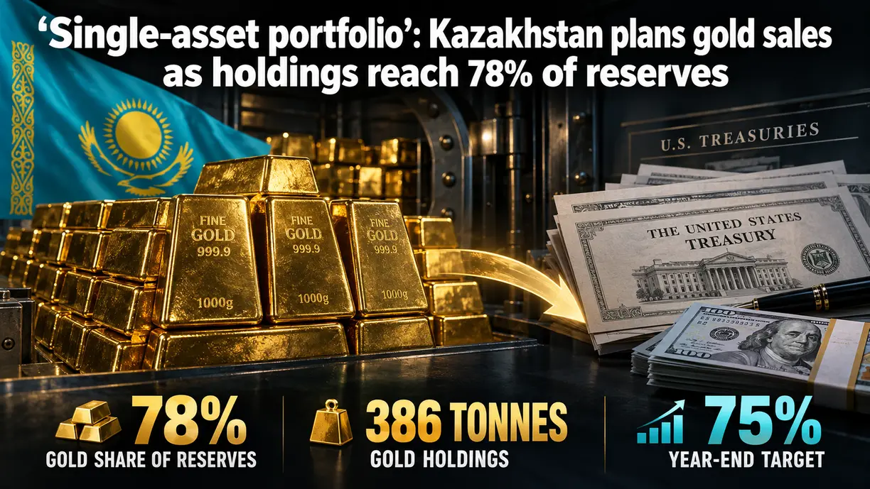 ‘Single-asset portfolio’: Kazakhstan plans gold sales as holdings reach 78% of reserves teaser image