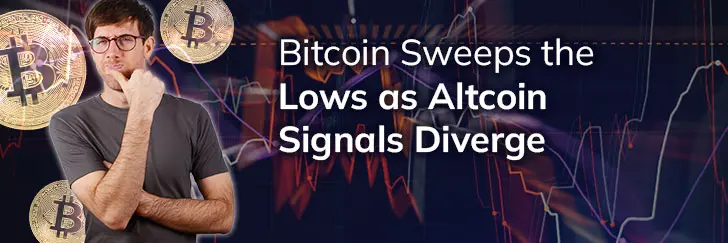 Bitcoin sweeps the lows as altcoin signals diverge teaser image