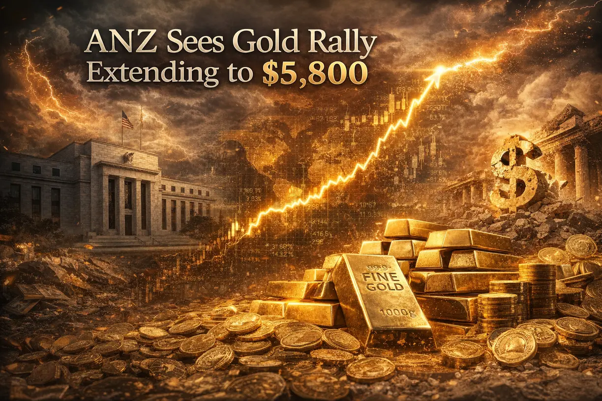 ANZ sees gold hitting $5,800 an ounce in the second quarter teaser image