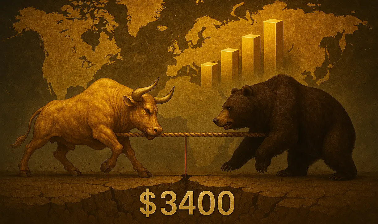Gold’s failed breakout at $3,400 leaves market in holding pattern, but upside potential remains teaser image