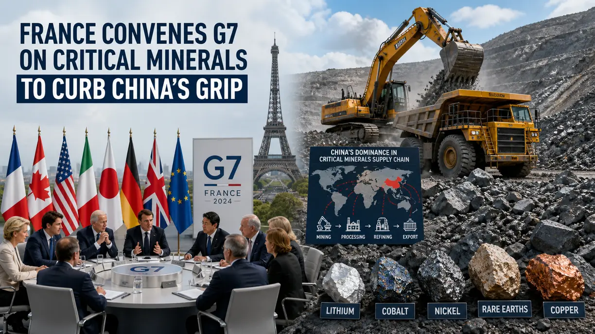France convenes G7 on critical minerals to curb China’s grip teaser image