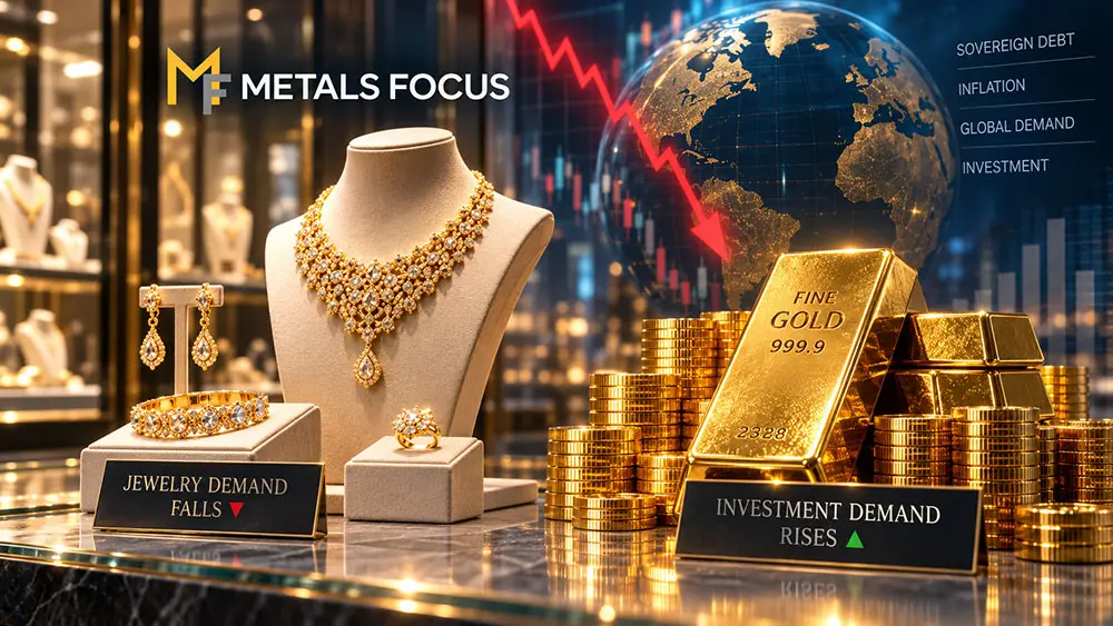 Gold’s record prices are reshaping demand as investors replace jewelry buyers - Metals Focus teaser image