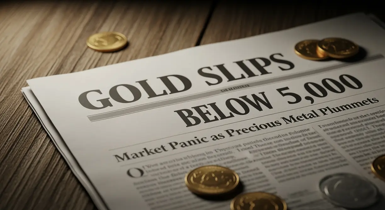 Gold falls below $5,000 teaser image