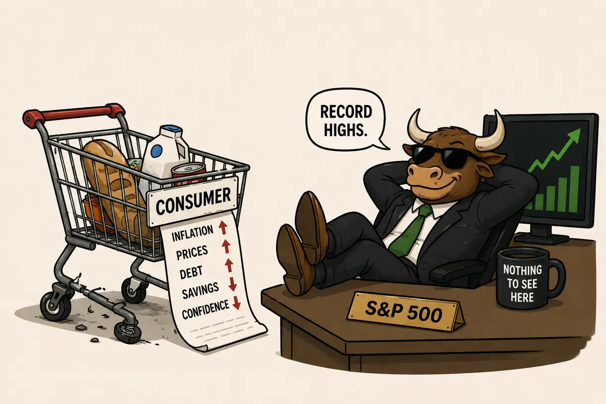 The consumer is breaking but stocks do not care…for now teaser image