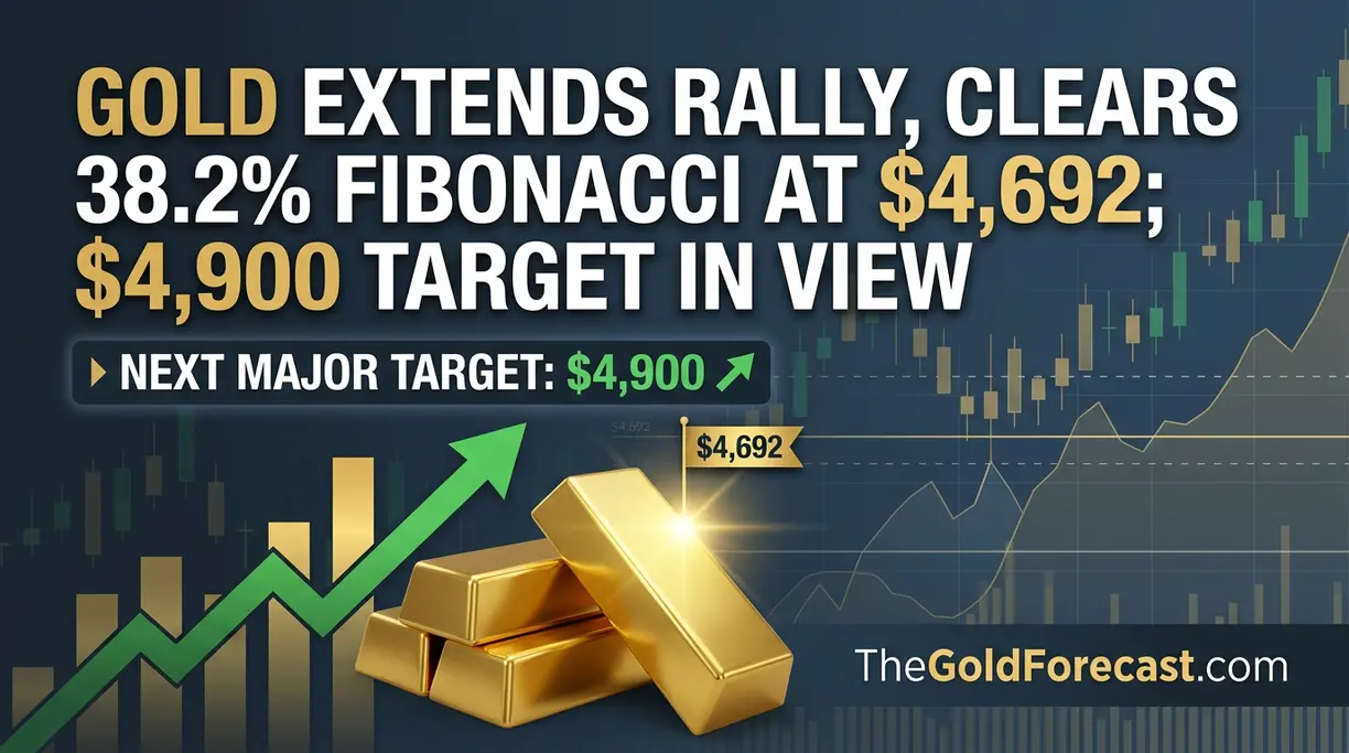 Gold Extends Rally, Clears 38.2% Fibonacci at $4,692; $4,900 Target in View  teaser image