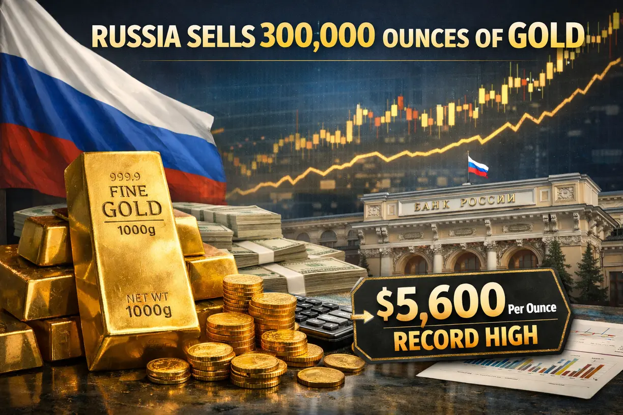 Russia made up to $1.68 billion selling 300,000 ounces of gold in January as prices hit record highs teaser image