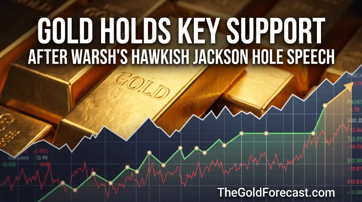 Gold Holds Key Support After Warsh's Hawkish Jackson Hole Speech teaser image