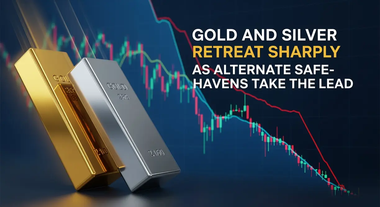 Gold and silver retreat sharply as alternate safe-havens take the lead teaser image