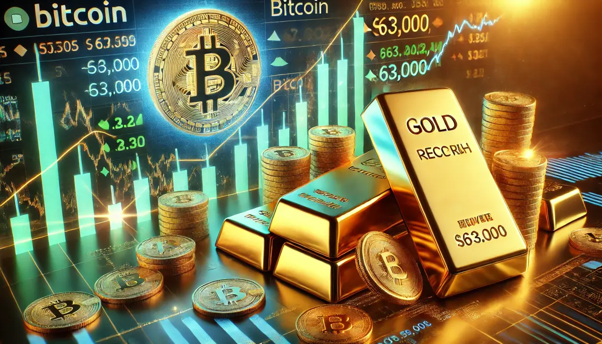 Gold hits record high as risk-on euphoria fades, Bitcoin consolidates above $63k teaser image