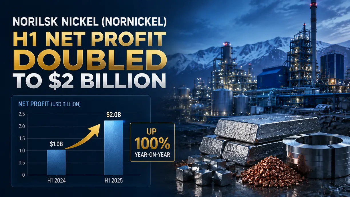 Nornickel H1 net profit doubled to $2 billion teaser image