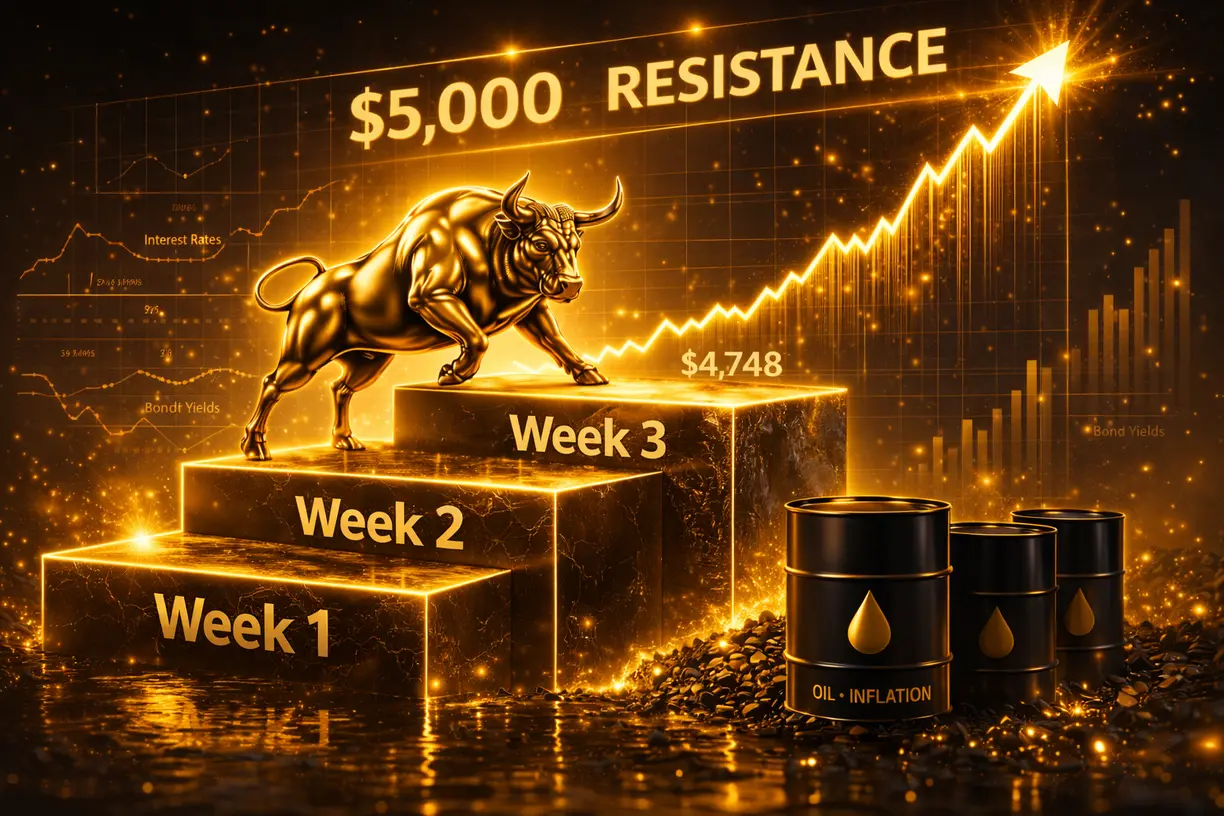 Gold extends three-week rally, but fragile ceasefire and inflation risks cap upside teaser image