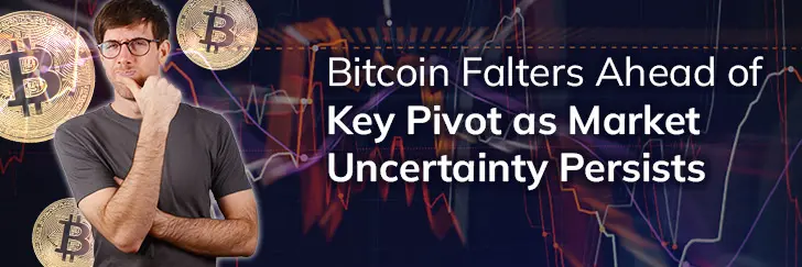 Bitcoin falters ahead of key pivot as market uncertainty persists teaser image