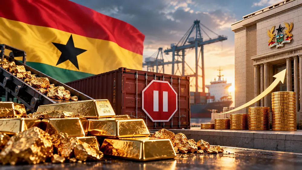 Ghana to focus on rebuilding reserves as gold exports pause teaser image