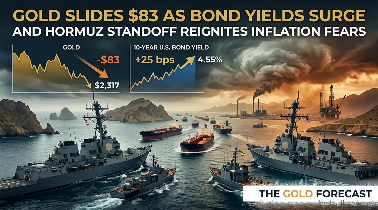 Gold Slides $83 as Bond Yields Surge and Hormuz Standoff Reignites Inflation Fears teaser image