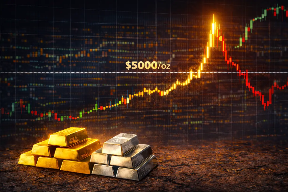 Gold and silver prices set to consolidate after a parabolic spike teaser image
