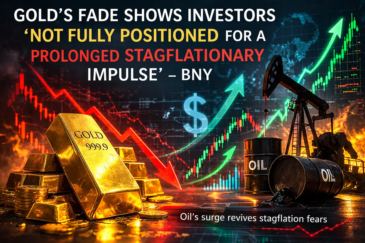 Gold’s fade shows investors ‘not fully positioned for a prolonged stagflationary impulse’ – BNY’s Savage teaser image