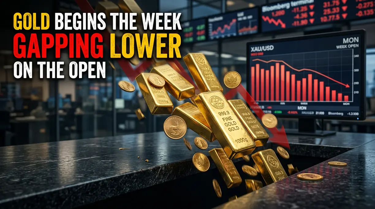 Gold Begins the Week Gapping Lower on the Open teaser image