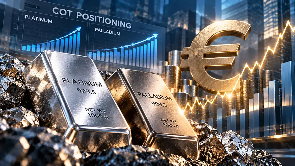 Platinum and palladium see larger-than-average COT positioning shifts as Euro reaches multi-year extreme teaser image