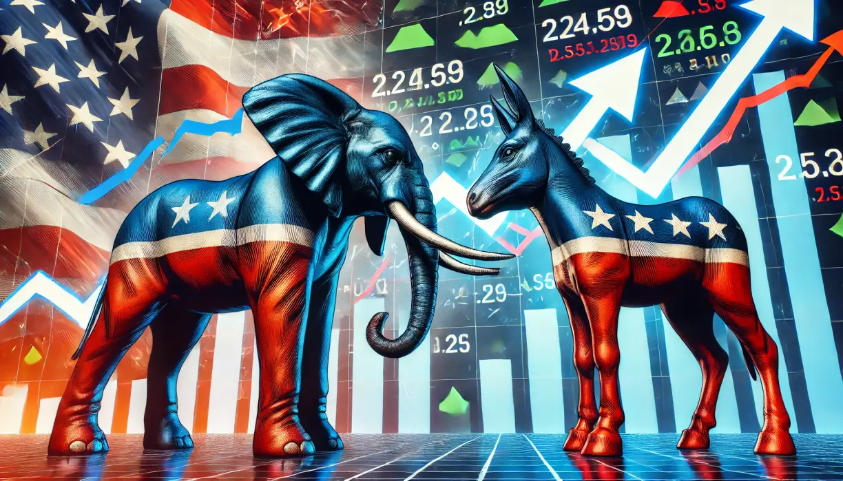 Democrat presidencies benefit gold and the dollar, equities happy either way – Forex.com’s Weller teaser image