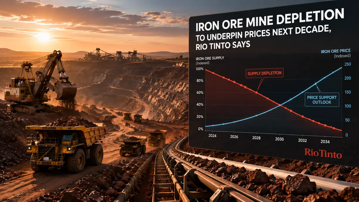 Iron ore mine depletion to underpin prices next decade, Rio Tinto says teaser image