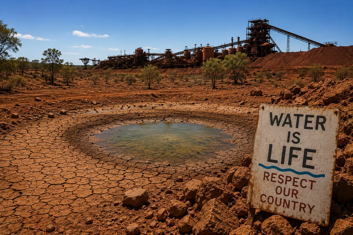 Rio Tinto’s water use dries sacred waterhole, Aboriginal group says teaser image