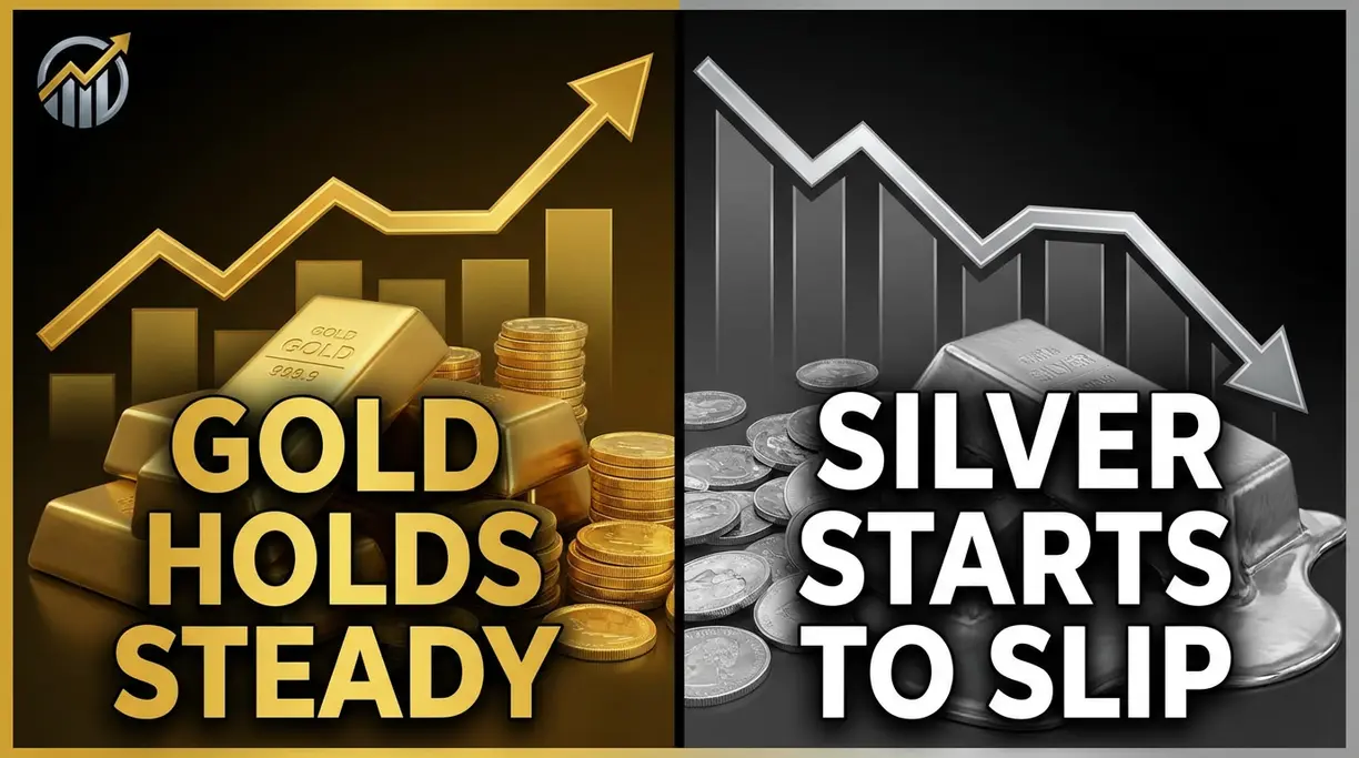 Gold holds steady as silver begins to slip teaser image