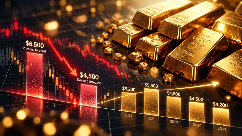 CIBC slashes gold price forecasts but sees recovery to $5,200 in 2027 as central bank demand offsets Fed headwinds teaser image